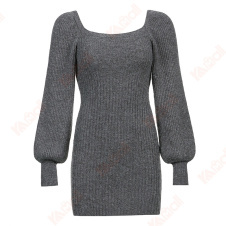 solid color knitted women dresses